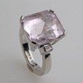 1165103-1 Ring 18K White Gold "Efva Attling" with Morganite and Diamonds