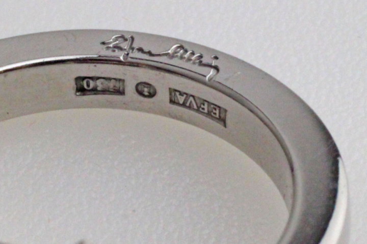 1165103-5 Ring 18K White Gold "Efva Attling" with Morganite and Diamonds