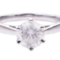 1165121-6 Ring 18K White Gold with Brilliant Cut Diamond approx 1.25 ct