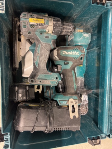 1001331-3 Hand tools 4 pcs and construction radio - Makita