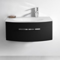1164419-1 Ariel svart  75 cm kommod med handfat - sw105/bw