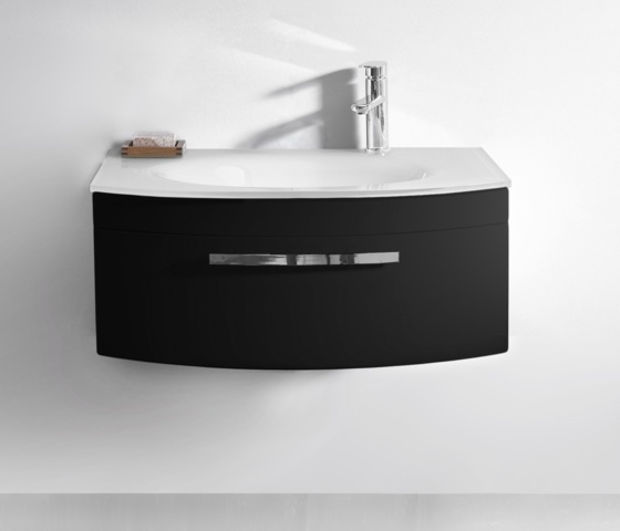 1164419-1 Ariel svart  75 cm kommod med handfat - sw105/bw