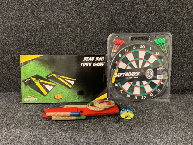 1165565-1 Darttavla, Bean bag toss game & Kasta ring