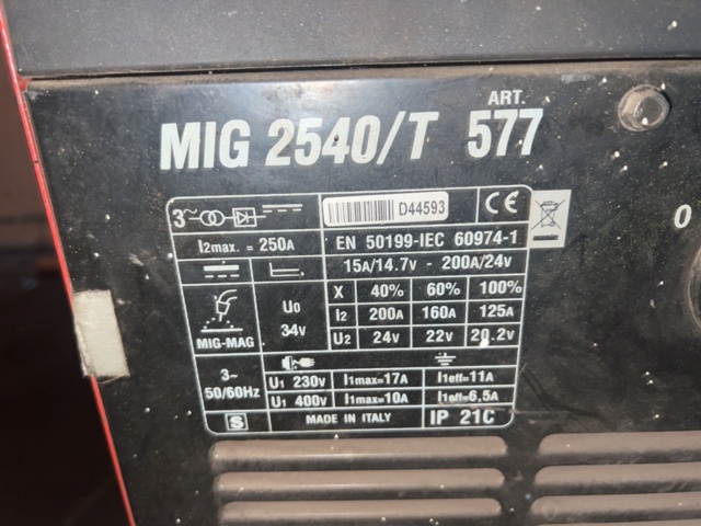 1164141-4 Mig welding with accessories - Cebora Mig 2540/T
