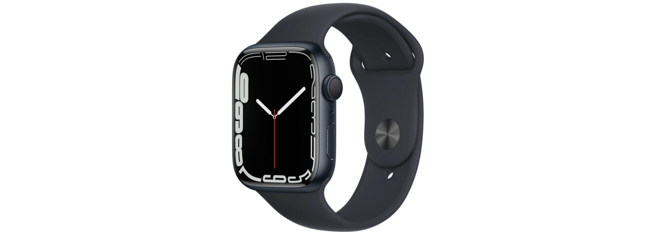 1093422-2 Apple Watch Series 7 GPS, 45mm Midnight Aluminum Case with Midnight Sport Band