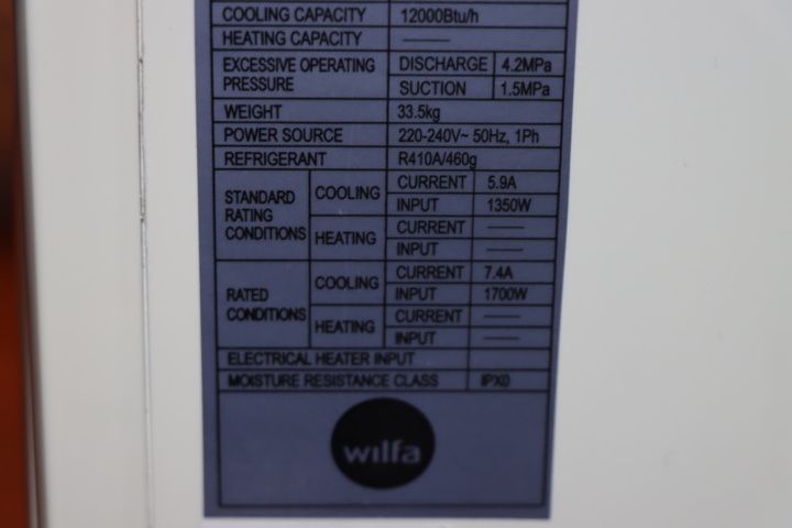 1140001-6 Portable AC Wilfa