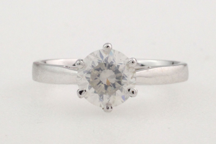1165121-2 Ring 18K White Gold with Brilliant Cut Diamond approx 1.25 ct