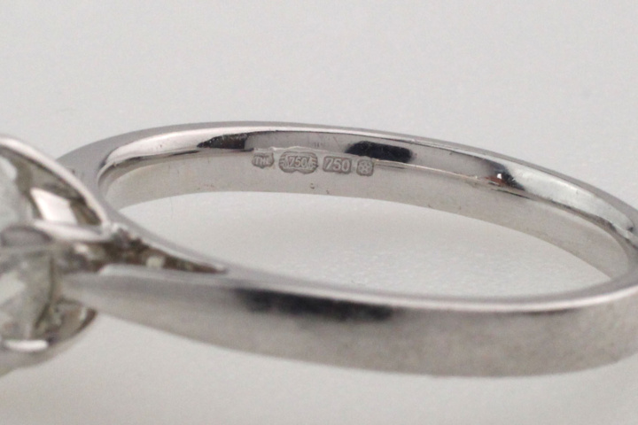 1165121-4 Ring 18K White Gold with Brilliant Cut Diamond approx 1.25 ct