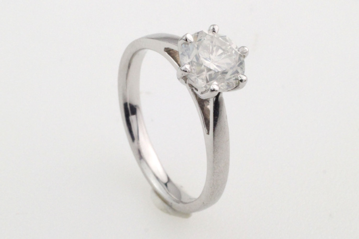 1165121-1 Ring 18K White Gold with Brilliant Cut Diamond approx 1.25 ct