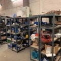 1065650-1 Stock hydraulic and electronic components, 22 shelf sections (incl. shelves)