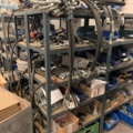 1065650-15 Stock hydraulic and electronic components, 22 shelf sections (incl. shelves)