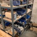 1065650-20 Stock hydraulic and electronic components, 22 shelf sections (incl. shelves)