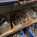 1065650-52 Stock hydraulic and electronic components, 22 shelf sections (incl. shelves)