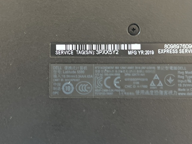 1164198-6 Laptop Dell Latitude 5590 -2019