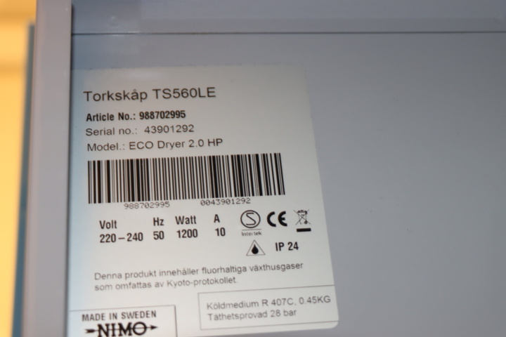 1140033-5 Drying cabinet Electrolux ECO Dryer 2.0 credits