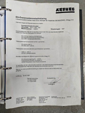 1170945-16 Injection molding machine Arburg Allrounder 420C 1300-350 - 1997