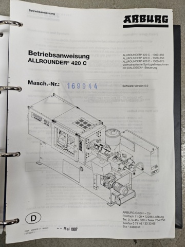 1170945-17 Injection molding machine Arburg Allrounder 420C 1300-350 - 1997