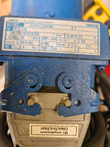 1170951-14 Chain hoist 1000kg with undercarriage & pillar slewing crane - ABUS GM3