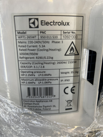 1110453-6 Electrolux portabel AC