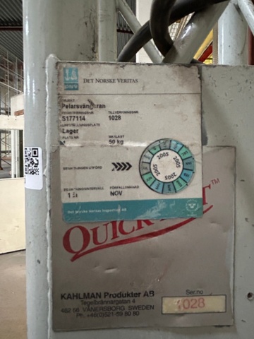 1144045-9 Column swing arm Kahlman Quick-Lift