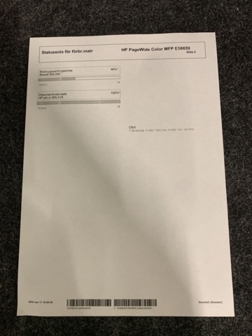 1172008-14 Printer HP PageWide Managed Color MFP E58650