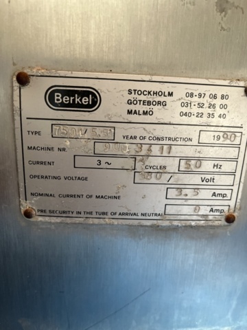 1078727-6 Cutting machine Berkel 750L / 5.50