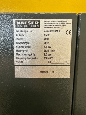 1171065-9 Screw compressor KAESER SM9