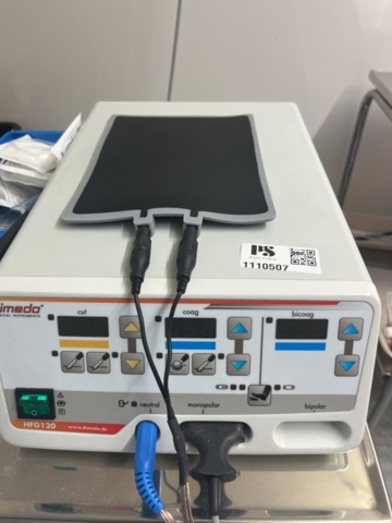 1110507-2 Instrument Dimedo HFG120 including stainless steel trolley