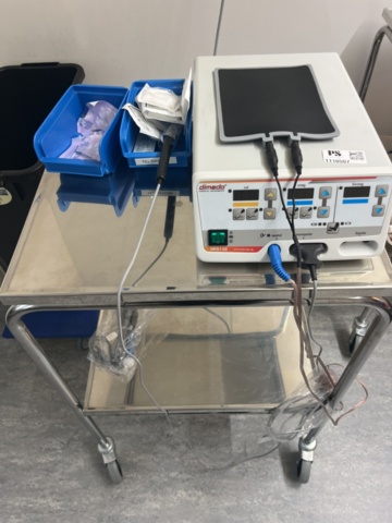 1110507-7 Instrument Dimedo HFG120 including stainless steel trolley