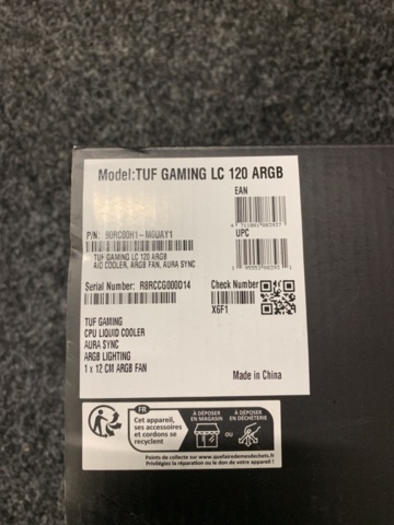 1093220-3 CPU Cooler Asus TUF Gaming LC 120 ARGB (black)