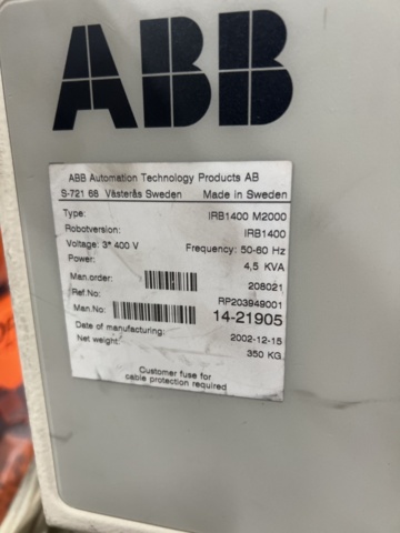 1121659-8 ABB IRB 1400 M2000 Robot