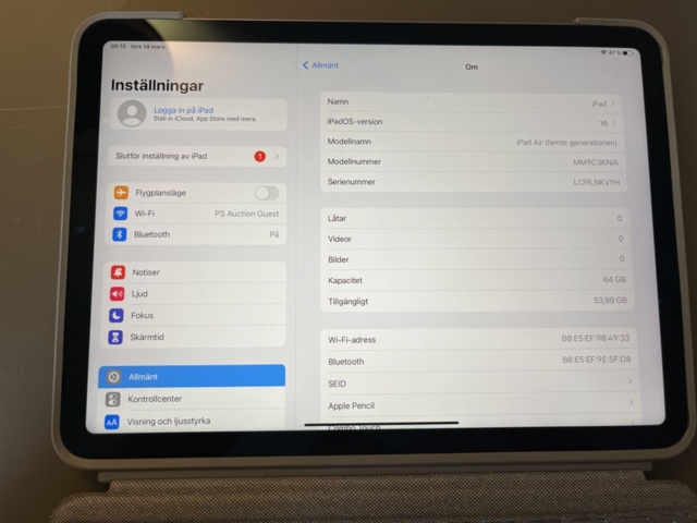 1172834-3 Apple iPad Air (5th gen) incl. Apple Pencil & keyboard case