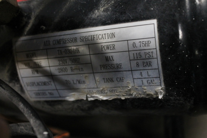 1174578-5 Compressor Niko TA-0304 with nail gun