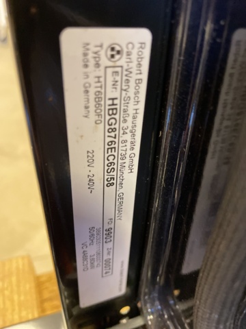 999227-19 Built-in oven Bosch. (Demo machine)