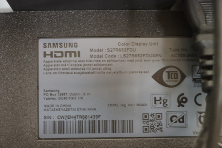 1140092-4 27 inch Samsung S27R652FDU