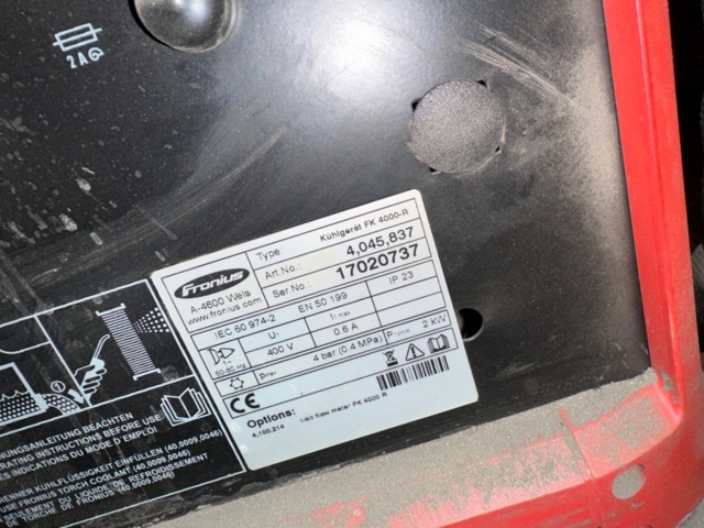 1144115-13 Plasma Welding Fronius Kühlgerät FK 4000-R