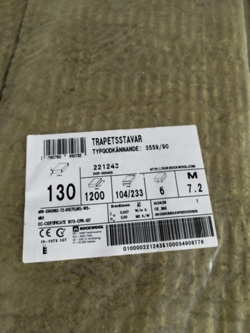 1177317-1 Isolering trapetsstavar passar högprofilplåt