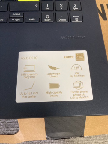 1055148-3 ASUS Laptop E510 15.6" laptop with Intel processor & 64 GB