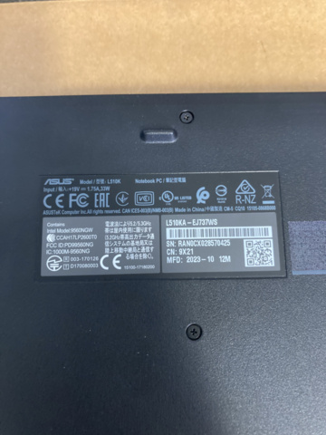 1055148-8 ASUS Laptop E510 15.6" laptop with Intel processor & 64 GB