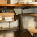1144223-9 Storage room with various restaurant equipment
