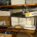 1144223-10 Storage room with various restaurant equipment