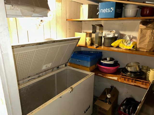 1144223-1 Storage room with various restaurant equipment