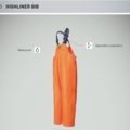 1181614-2 Fishing pants Helly Hansen Highliner Bib Orange #70500 - Size 2XL
