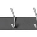 1182787-1 5 pcs Structural hook strip balder 5-hook, wood black/chrome - Shipping included