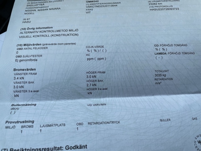 1182683-111 Nissan Navara Dubbelhytt 2.3 dCi 4WD Manuell, 163hk, 2019. Repobjekt.