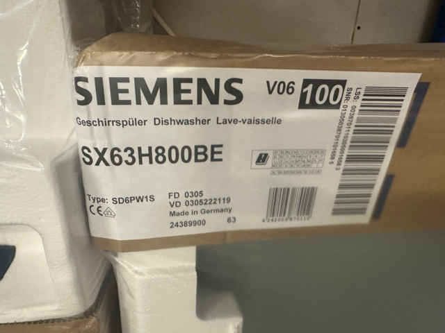1183015-2 Dishwasher Siemens SX63H800BE