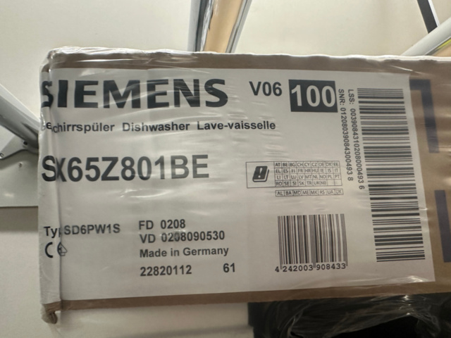 1183401-3 Dishwasher Siemens SX65Z801BE