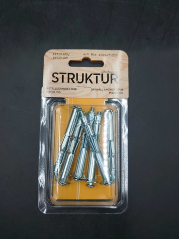 1183096-2 10 pcs 6-pack Structure metal expander, M4x60 mm - Shipping included