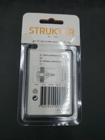 1183096-3 10 pcs 6-pack Structure metal expander, M4x60 mm - Shipping included