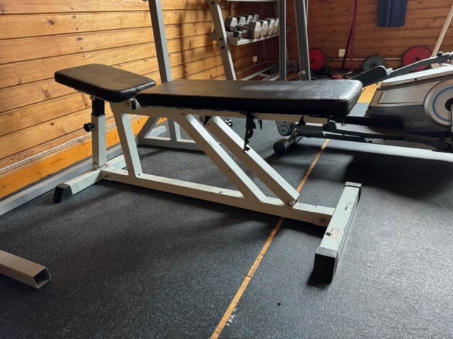 1174653-9 Bench press station with weights